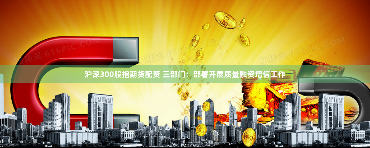 沪深300股指期货配资 三部门：部署开展质量融资增信工作